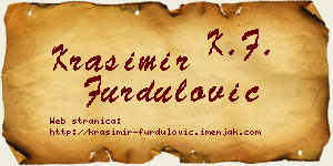 Krasimir Furdulović vizit kartica